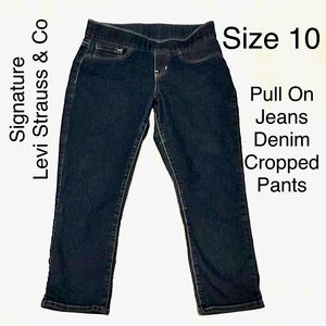 Levi Strauss Cropped Jeans Pull-on Denim Pants